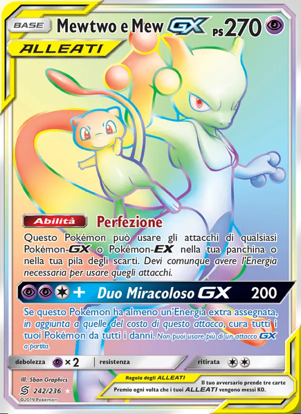 Image of the card Mewtwo e Mew GX