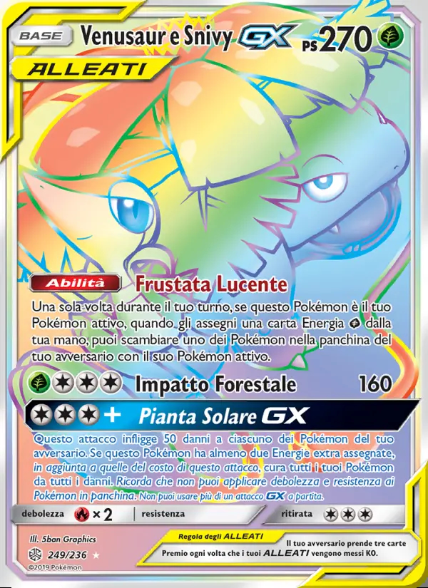 Image of the card Venusaur e Snivy GX