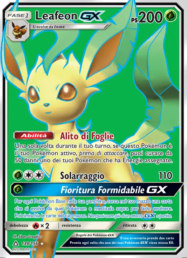 Image of the card Leafeon GX