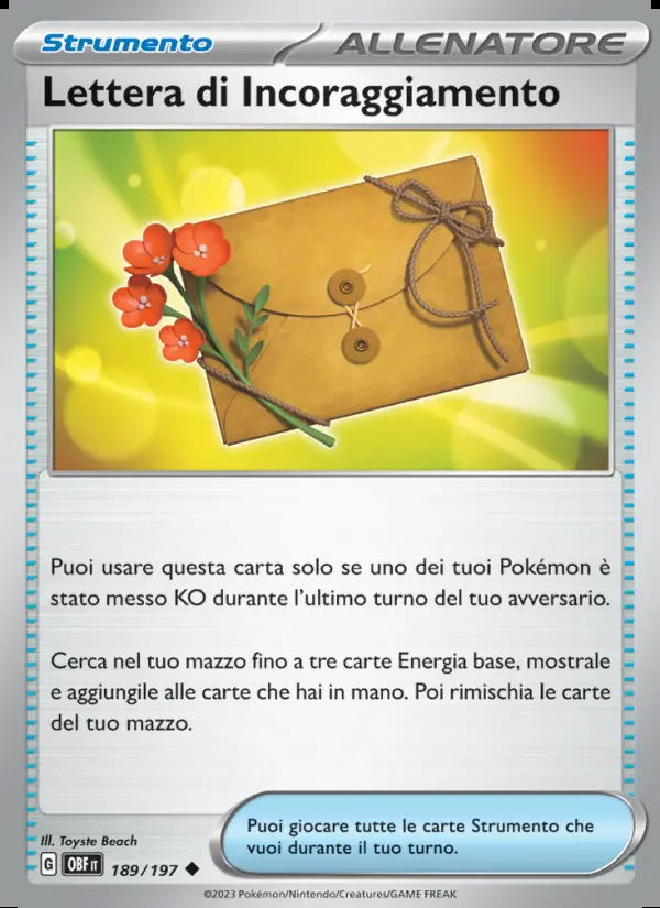 Image of the card Lettera di Incoraggiamento