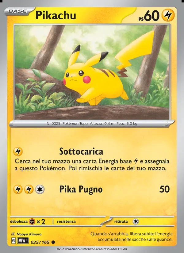 Image of the card Pikachu