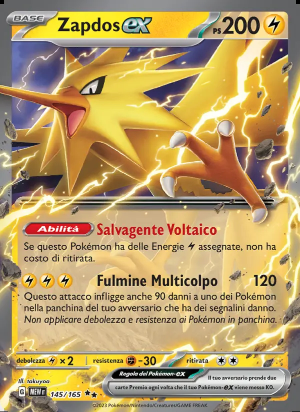 Image of the card Zapdos-ex