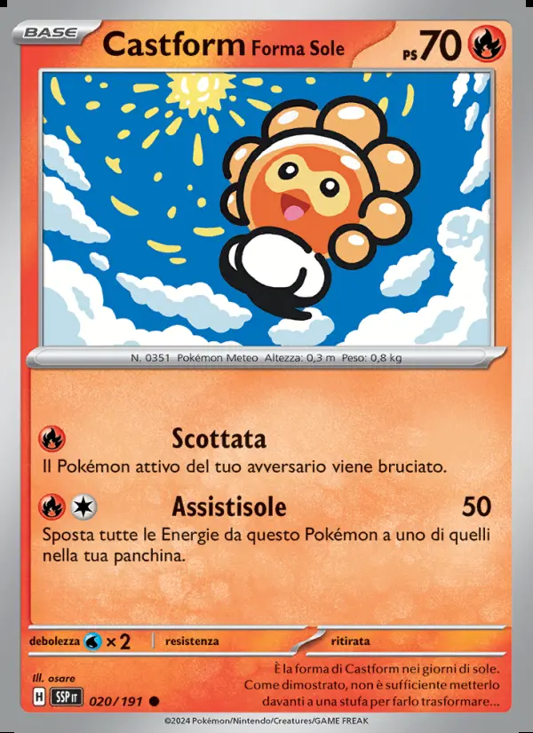 Image of the card Castform Forma Sole