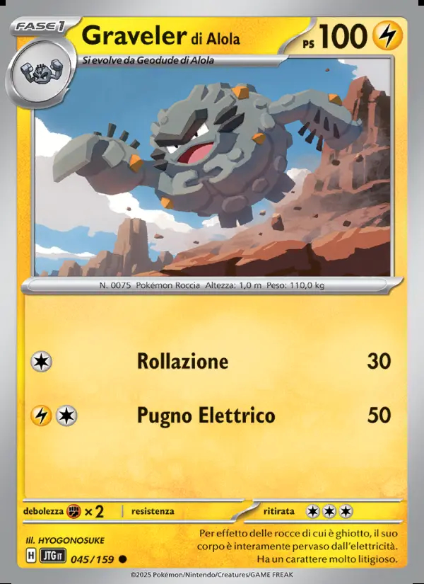 Image of the card Graveler di Alola