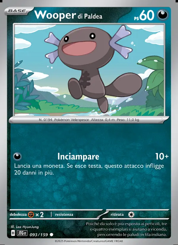 Image of the card Wooper di Paldea