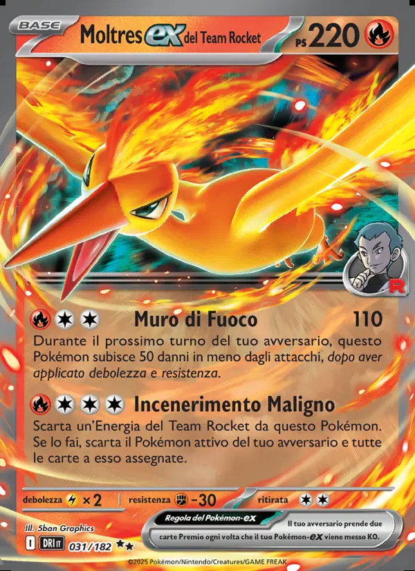 Image of the card Moltres-ex del Team Rocket