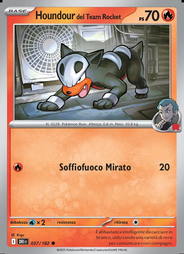Image of the card Houndour del Team Rocket