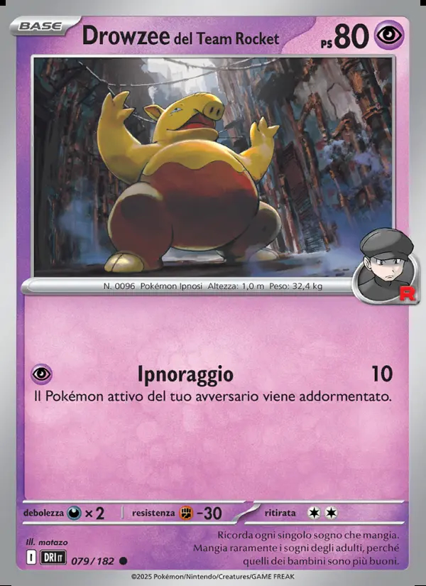 Image of the card Drowzee del Team Rocket