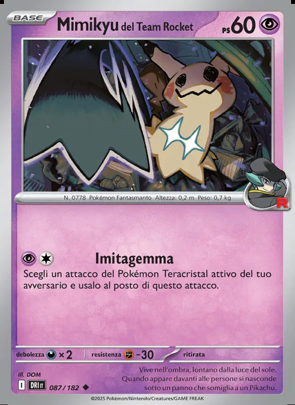 Image of the card Mimikyu del Team Rocket