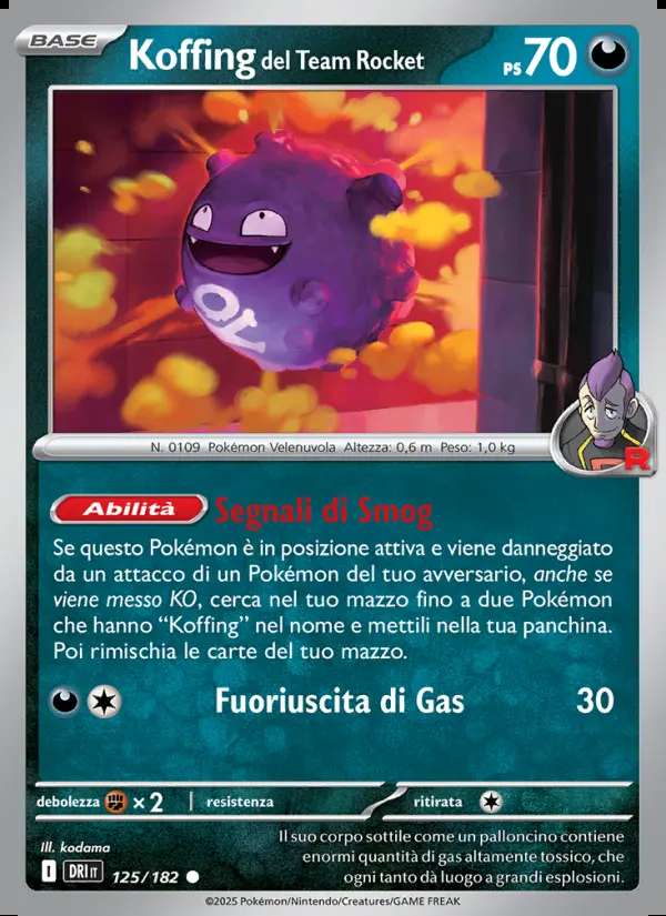 Image of the card Koffing del Team Rocket