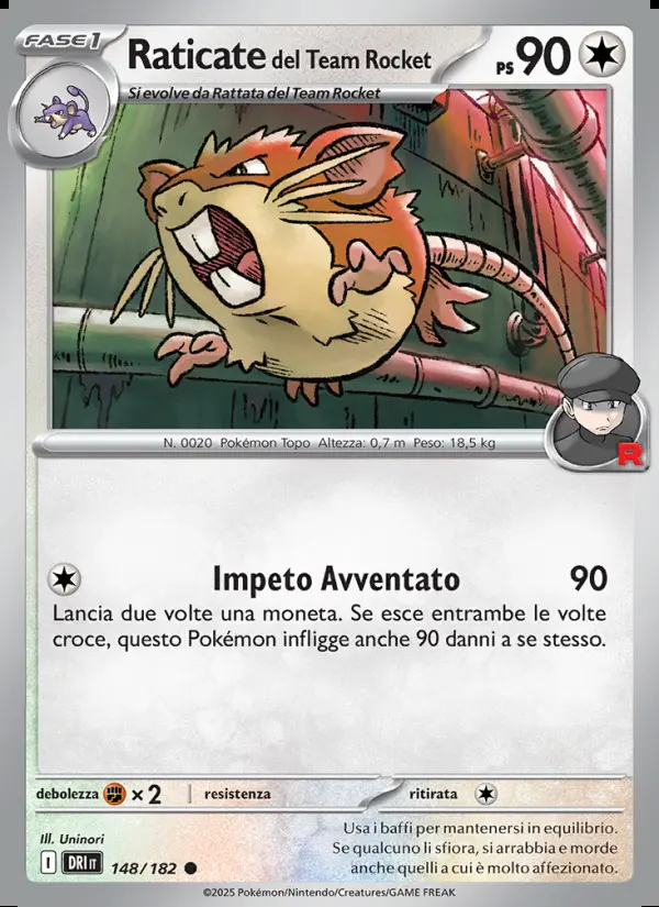 Image of the card Raticate del Team Rocket