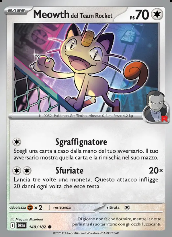 Image of the card Meowth del Team Rocket