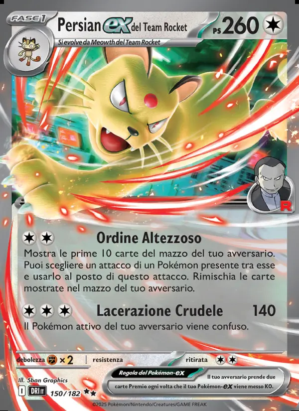 Image of the card Persian-ex del Team Rocket