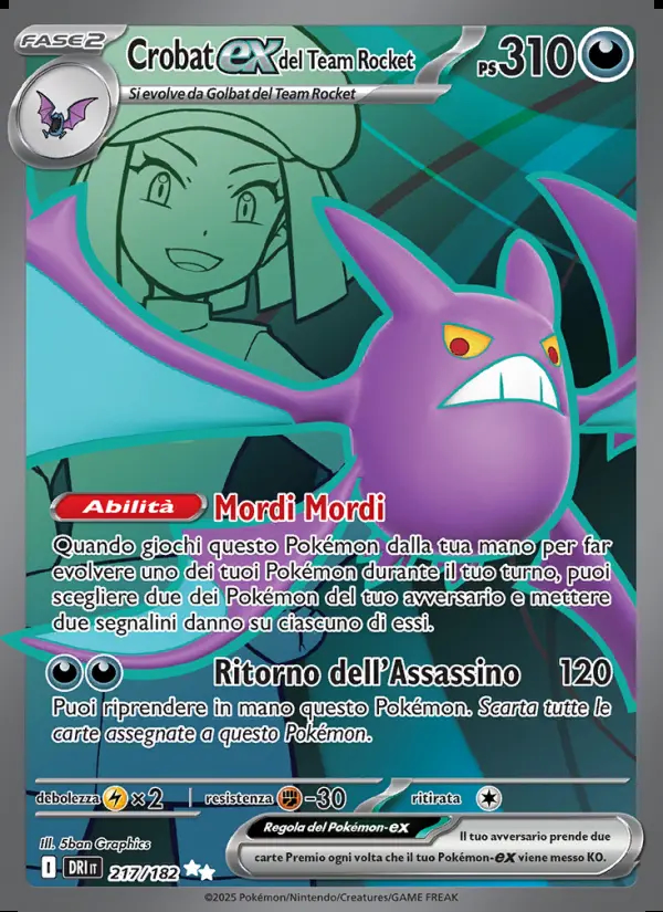 Image of the card Crobat-ex del Team Rocket