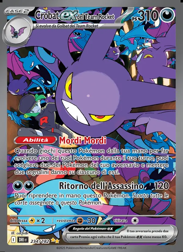 Image of the card Crobat-ex del Team Rocket