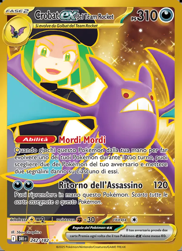 Image of the card Crobat-ex del Team Rocket