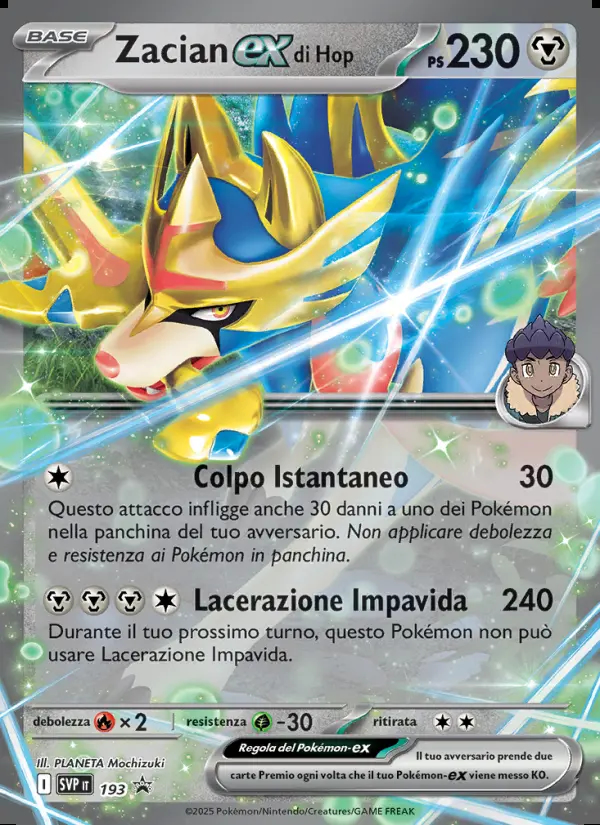 Image of the card Zacian-ex di Hop