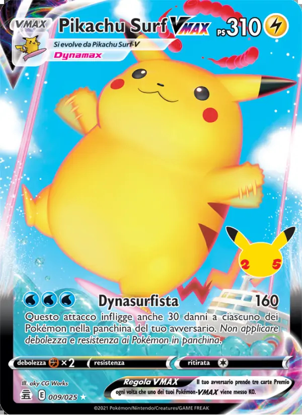 Image of the card Pikachu Surf VMAX