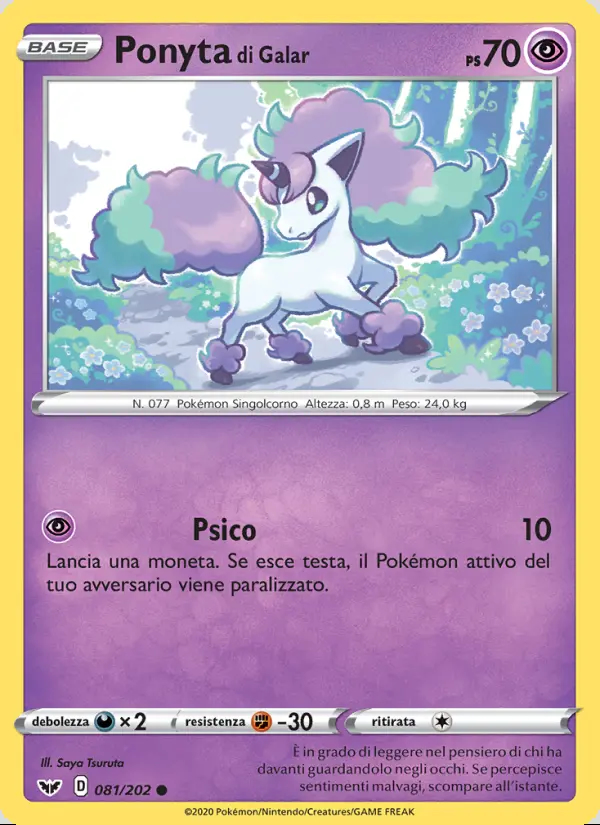 Image of the card Ponyta di Galar