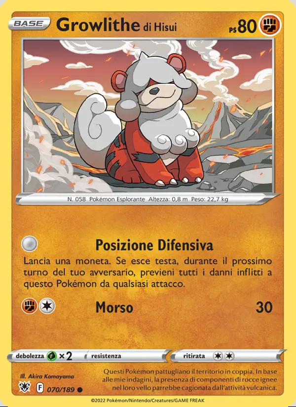 Image of the card Growlithe di Hisui