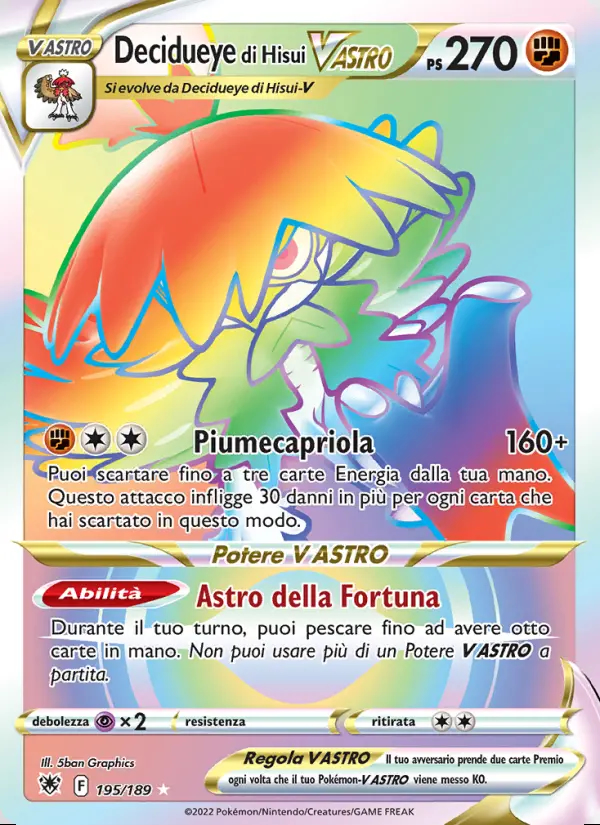 Image of the card Decidueye di Hisui V ASTRO