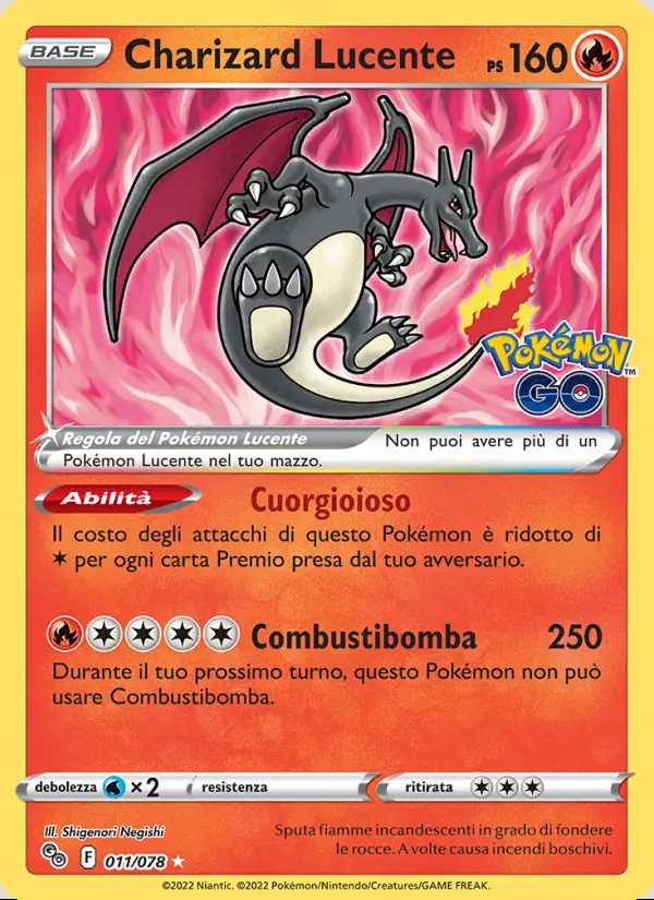 Image of the card Charizard Lucente