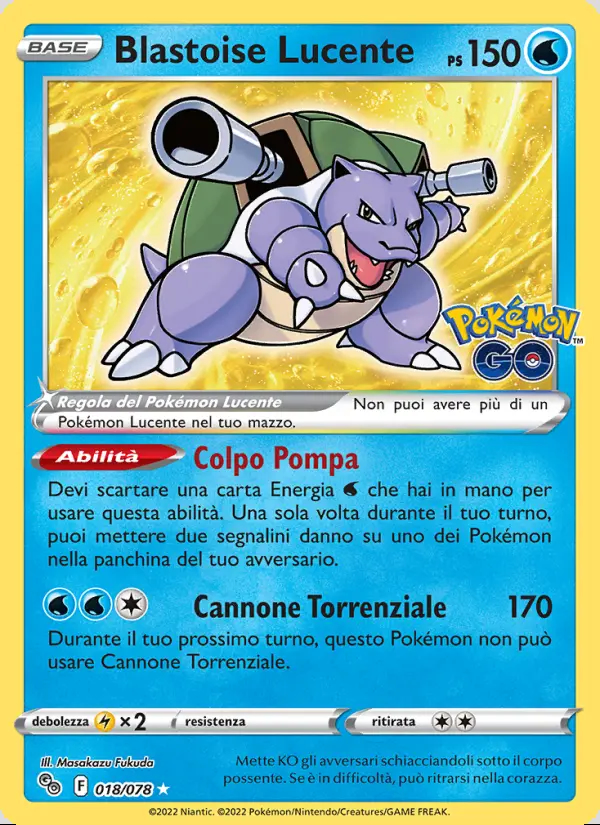 Image of the card Blastoise Lucente