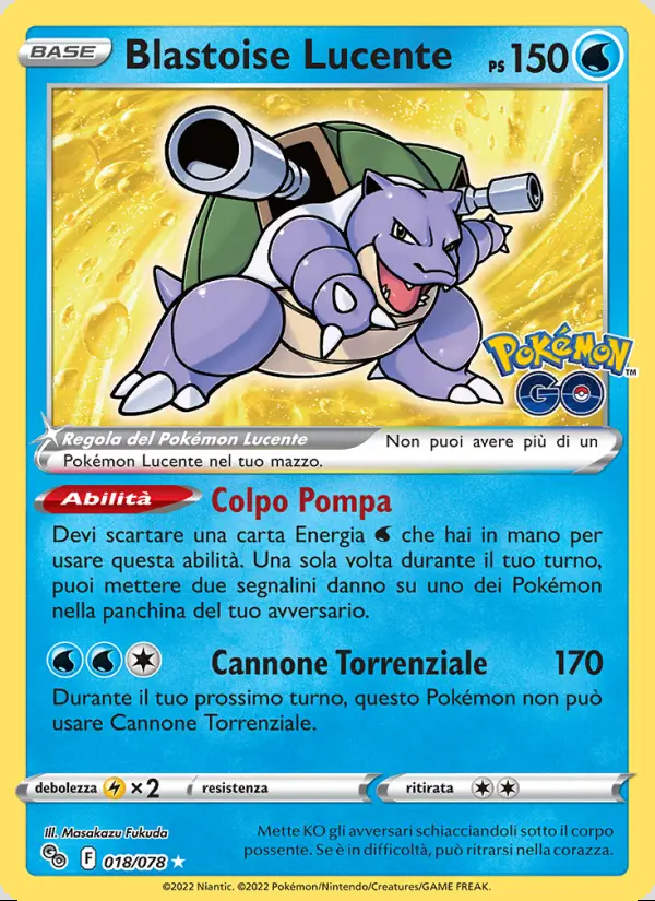 Image of the card Blastoise Lucente