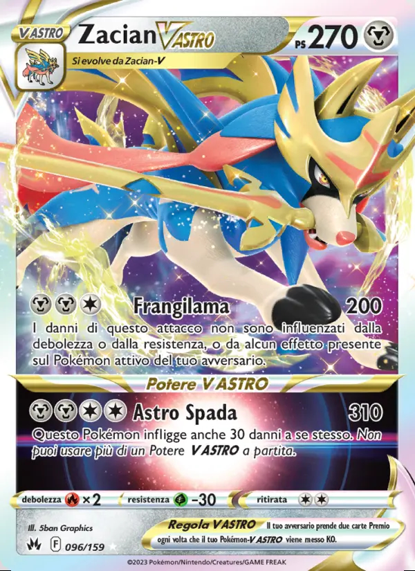 Image of the card Zacian V ASTRO