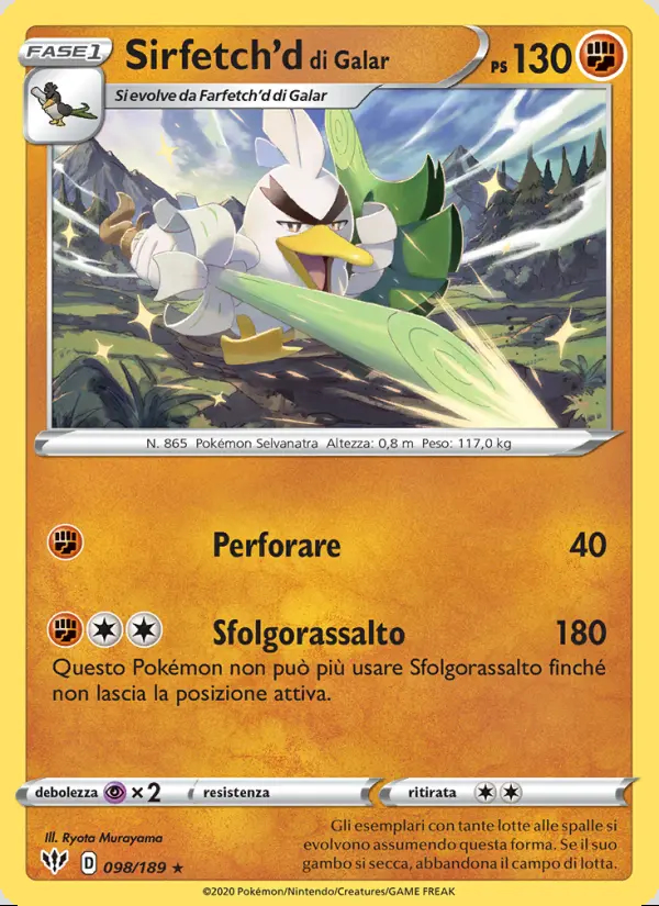 Image of the card Sirfetch'd di Galar