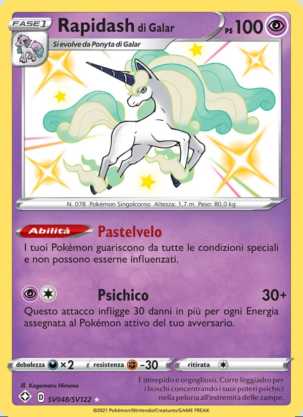 Image of the card Rapidash di Galar