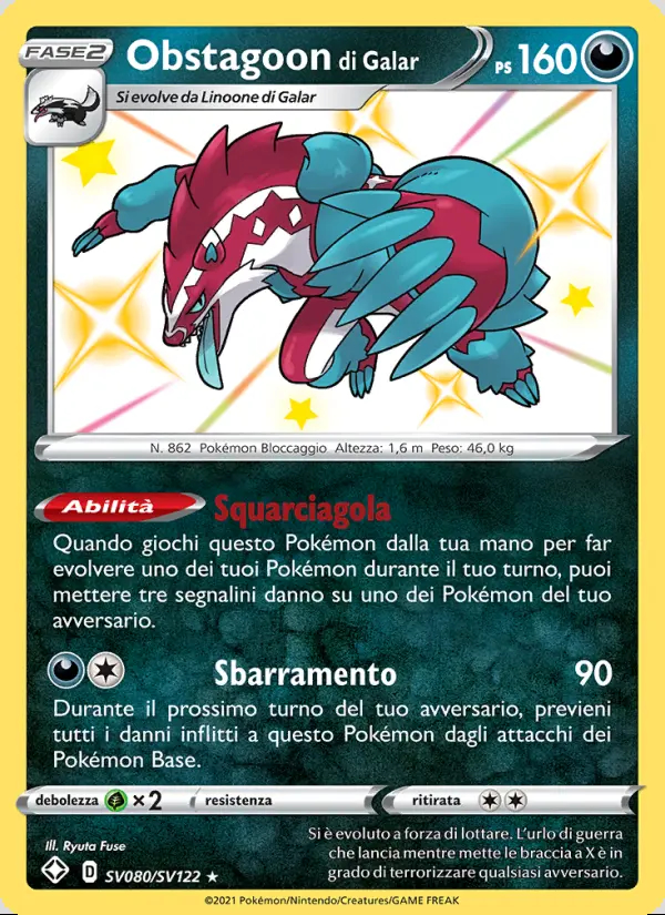 Image of the card Obstagoon di Galar