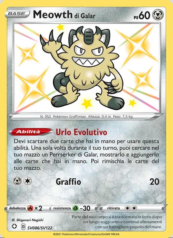 Image of the card Meowth di Galar