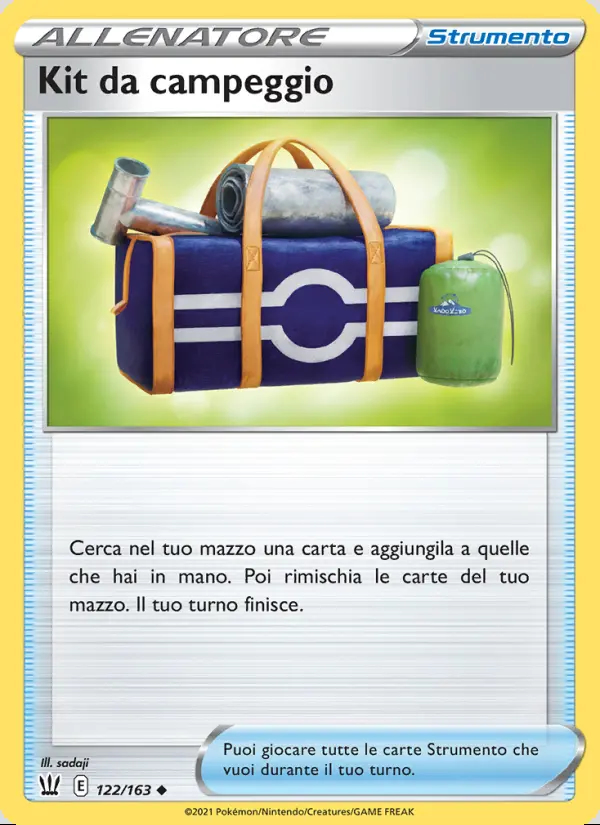 Image of the card Kit da campeggio