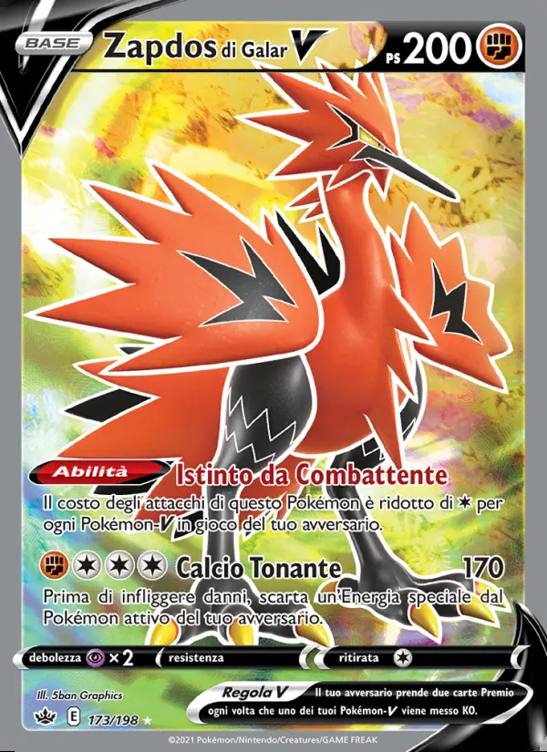 Image of the card Zapdos di Galar V