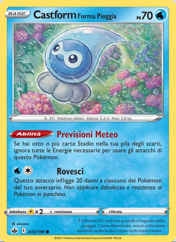 Image of the card Castform Forma Pioggia