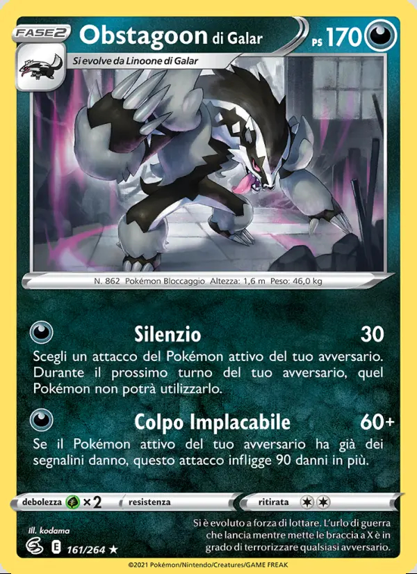 Image of the card Obstagoon di Galar